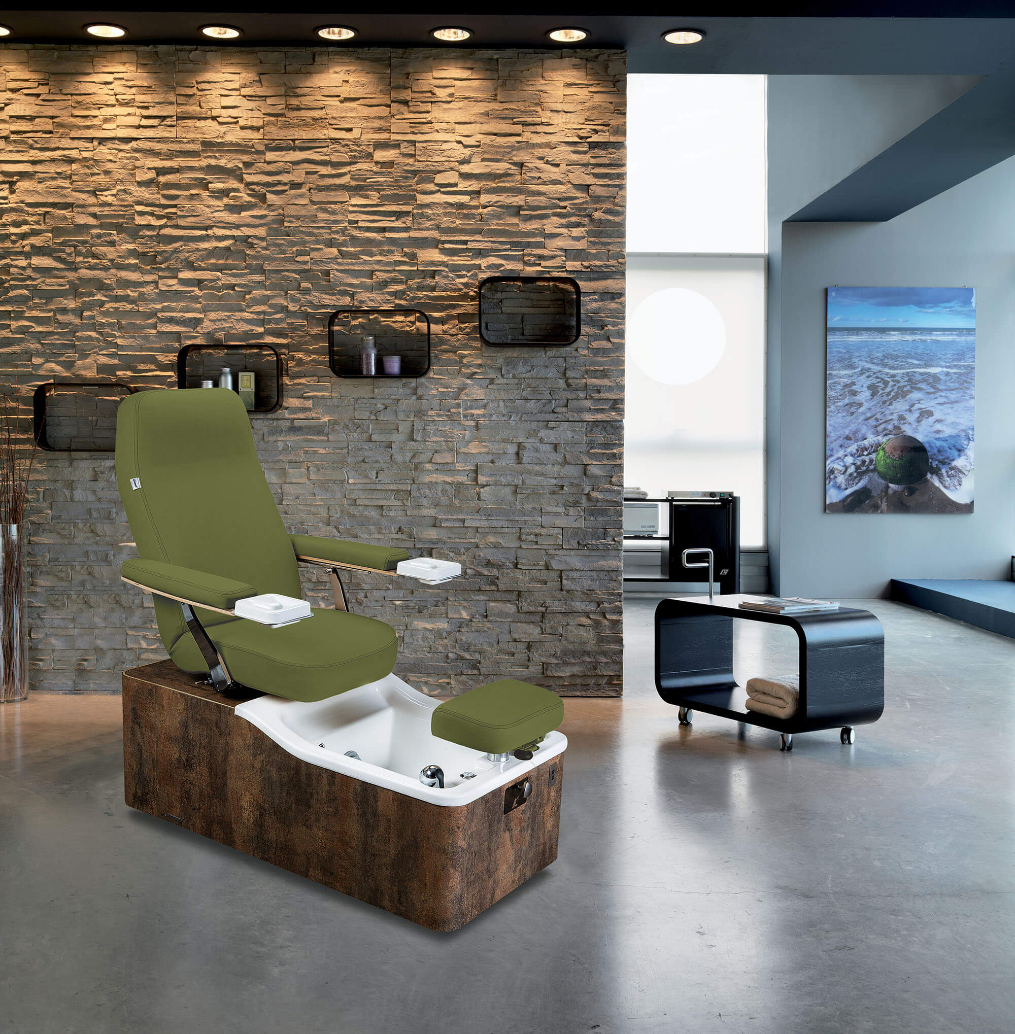 Stație pedichiură/manichiură premium cu hidromasaj și ajustare electrică, Lemi Capri Pedi Spa