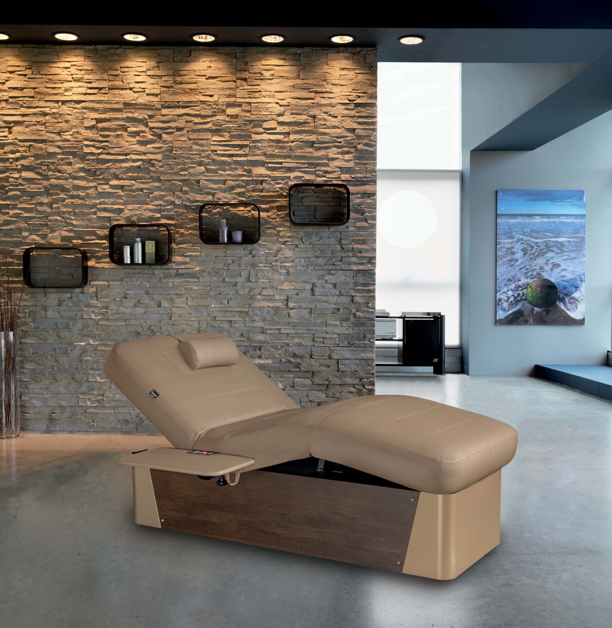 Masă de masaj șezlong pentru relaxare post-tratament, Lemi Relax Suite