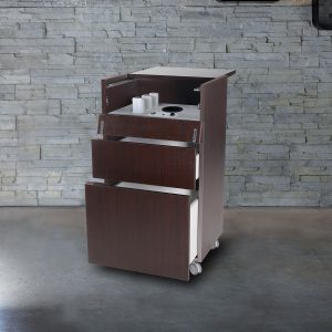 Mobilier spa tip cărucior pentru epilare cu încălzitor ceară și sertare, Lemi T-Wax, sertare